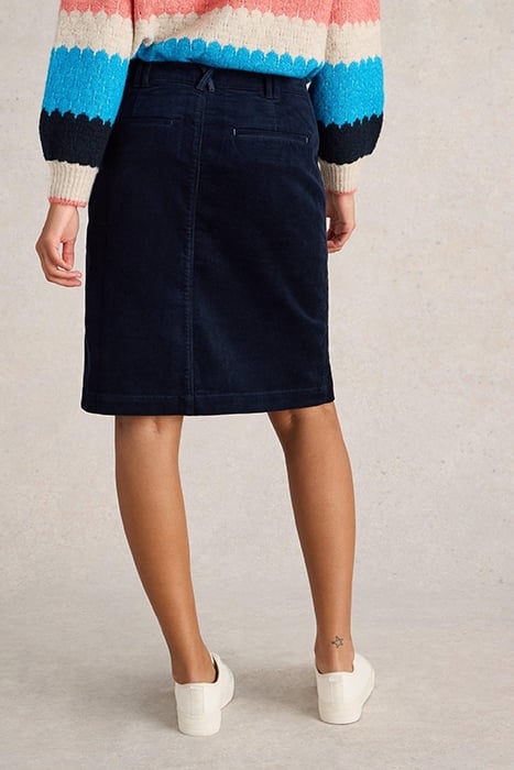 MELODY ORGANIC CORD SKIRT DARK NAVY 2
