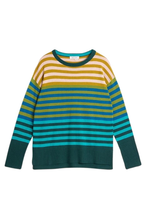 OLIVE STRIPE JUMPER GREEN MULTI 3