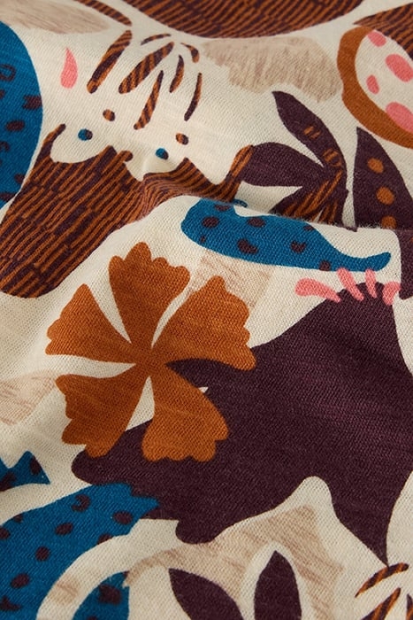 LONG SLEEVE WEAVER TEE NATURAL PRINT 6