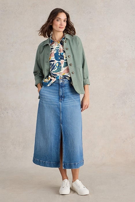 SOPHIE ORGANIC COTTON SHIRT IVORY PRINT 5