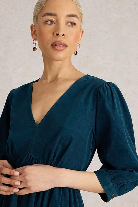 LUCY CORD DRESS DARK TEAL 5