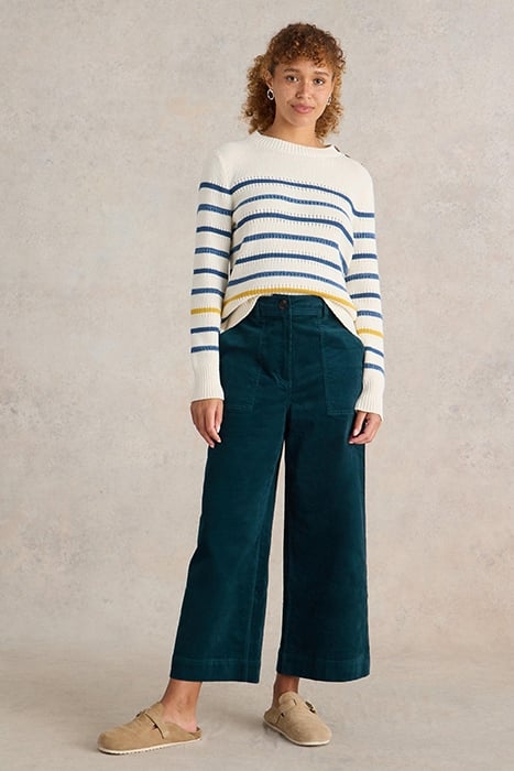 ROMY CORD CULLOTTE DARK TEAL 1