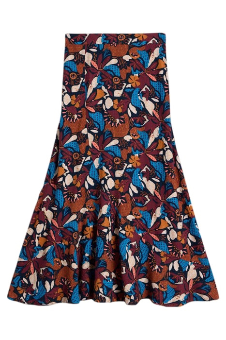 SARA MAXI SKIRT NAVY PRINT 4