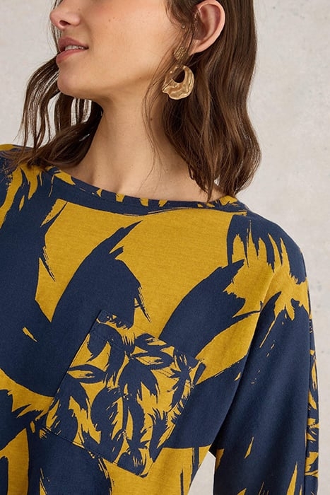 DEMI DOLMAN TOP CHARTREUSE PRINT 5