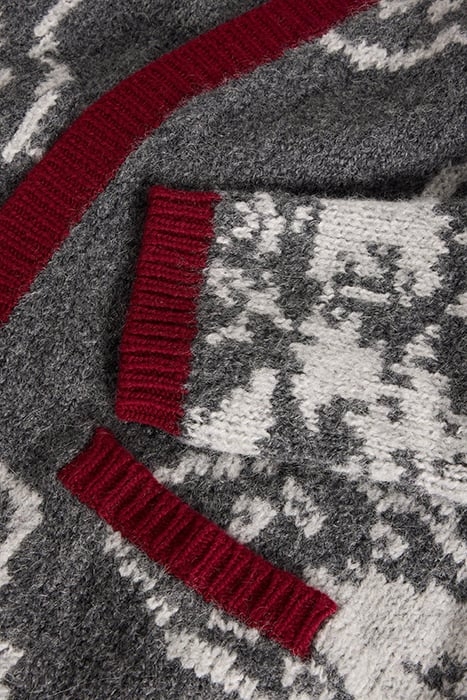 FIONA FLORAL LONGLINE CARDI GREY MULTI 6