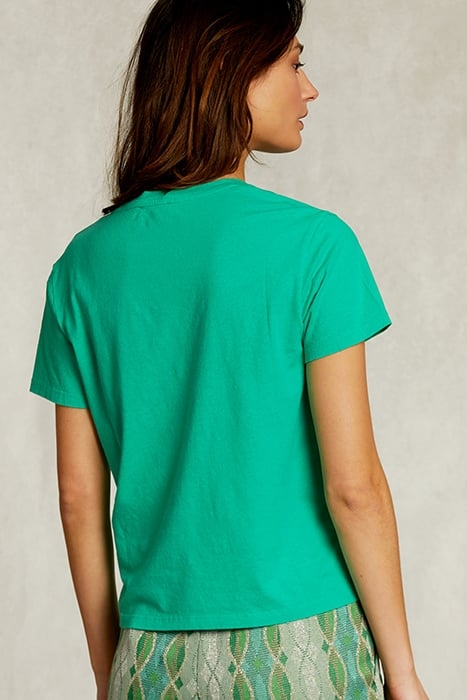 GREEN BASIC V-NECK T-SHIRT GREEN 2