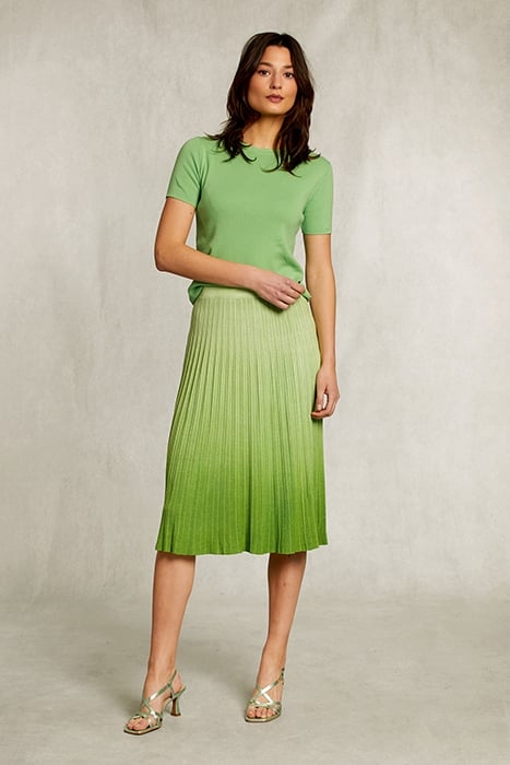 GREEN GRADIENT MIDI SKIRT GREEN 3