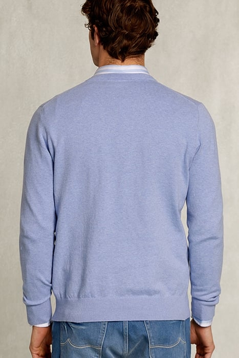 NORMAL FIT BASIC COTTON CREW NECK PULLOVER TROPEZ MIX BLUE 2