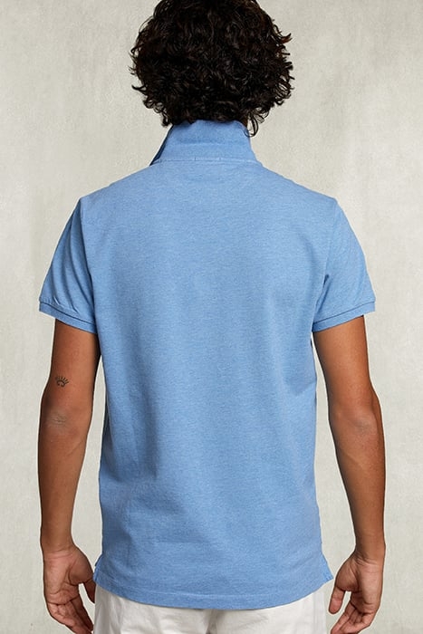 CUSTOM FIT PIMA COTTON POLO CHAMBRAY MIX BLUE 2