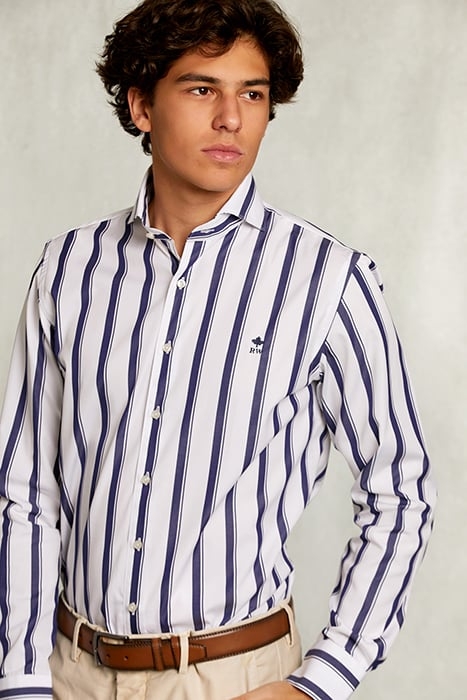 CUSTOM FIT STRIPED SHIRT BLUE/WHITE BLUE 3