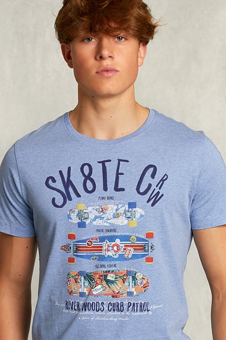 NORMAL FIT BASIC T-SHIRT BLUE GIN MEL BLUE 4