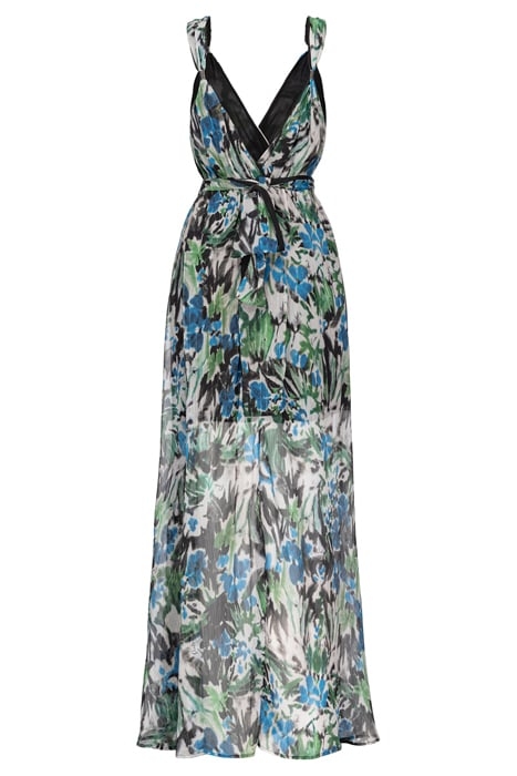 CAMADOREA DRESS LIGHT BLUE/GREEN/BLACK 2