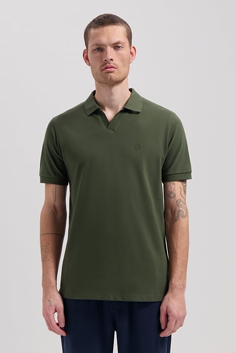 DS_BOWIE V- NECK POLO DARK ARMY DARK ARMY 1
