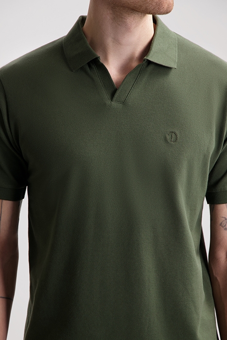 DS_BOWIE V- NECK POLO DARK ARMY DARK ARMY 4