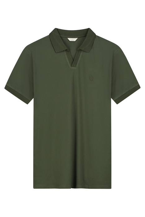 DS_BOWIE V- NECK POLO DARK ARMY DARK ARMY 3
