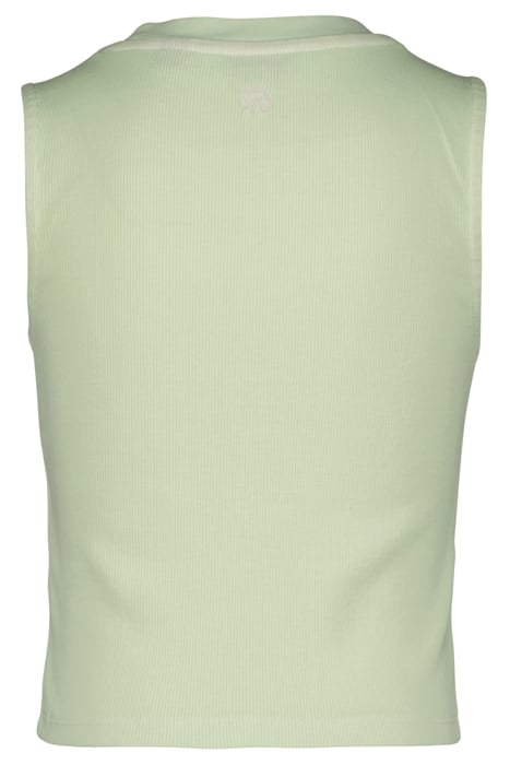 GIRLS LONDON SINGLET FADED LIME 2