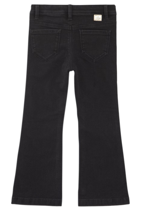 GIRLS’ BLACK FLARED JEANS WITH PAISLEY PRINT BOW 2