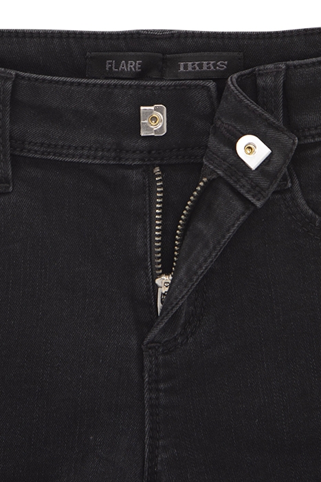 GIRLS’ BLACK FLARED JEANS WITH PAISLEY PRINT BOW 6