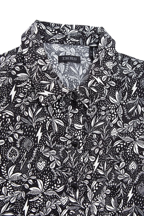 GIRL’S BLACK LENZING™ ECOVERO™ DRESS, ROCK JUNGLE PRINT 3