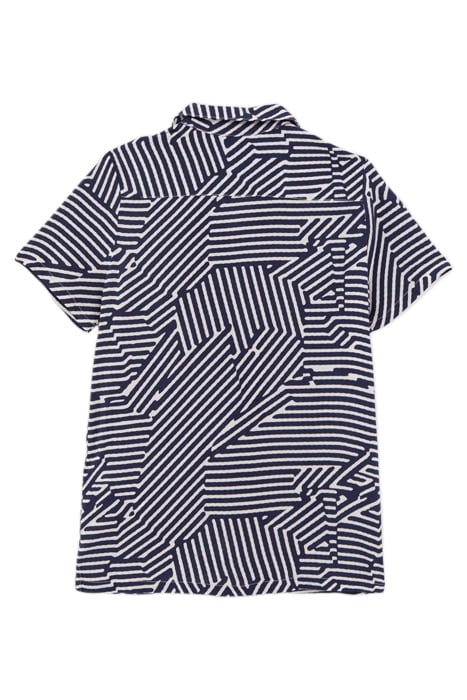 BOYS’ NAVY SHIRT WITH GRAPHIC STRIPE PRINT 2