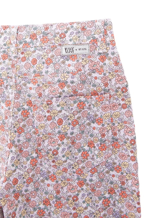 GIRLS’ LILAC WIDE LEG JEANS WITH FLOWER POWER PRINT 4