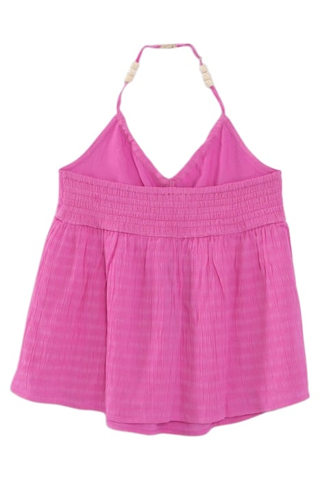 GIRLS’ PINK BACKLESS TOP WITH BEAD DECOR 2
