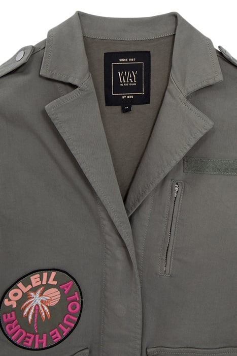 GIRLS’ KHAKI SAFARI JACKET WITH XL PALM TREE BADGE 3