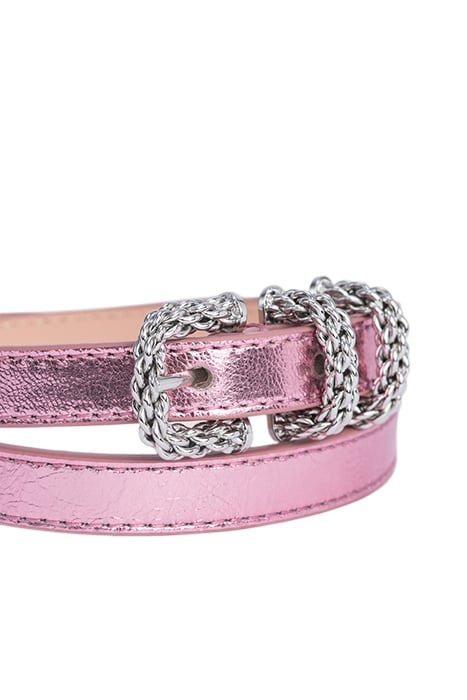 KAT PINK METALLIC LEATHER PINK 2