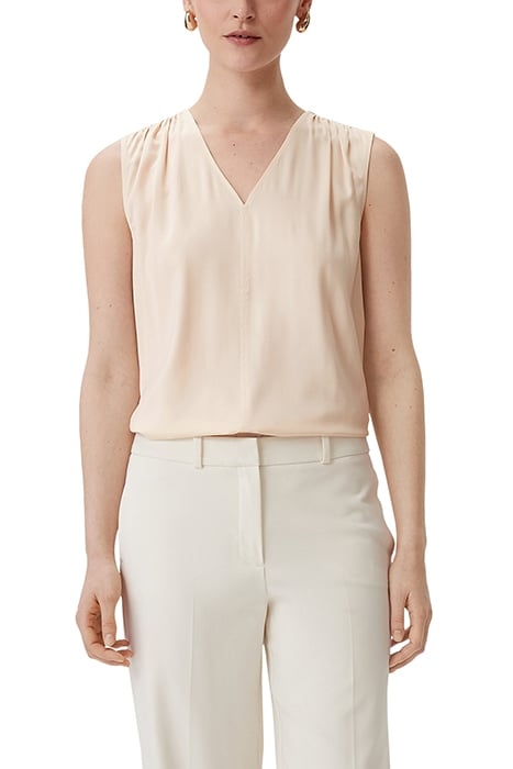 COMMA BLOUSES SLEEVELESS BEIGE 1