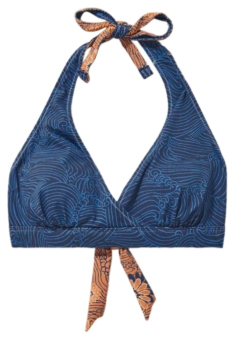 SUNSHINE REVERSIBLE BIKINI TOP NAVY PRINT 1