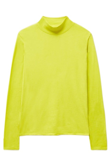CAMILE HIGH NECK TEE MID CHARTREUSE 3
