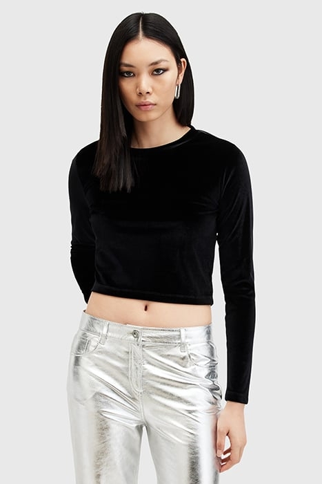 REGINA VELVET TOP BLACK 1