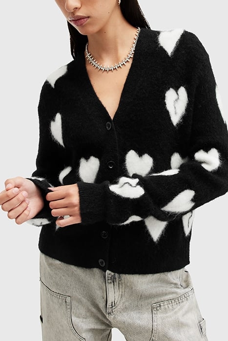AMORA CARDIGAN BLACK/CHALK WHITE 6