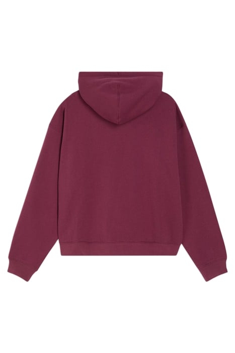 EVERYDAY ZIP HOODIE BURGUNDY BRUSHED FLE 4
