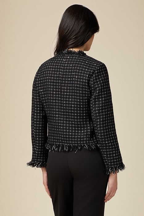 TWEED BOXY JACKET BLACK 2