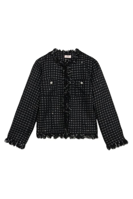 TWEED BOXY JACKET BLACK 4