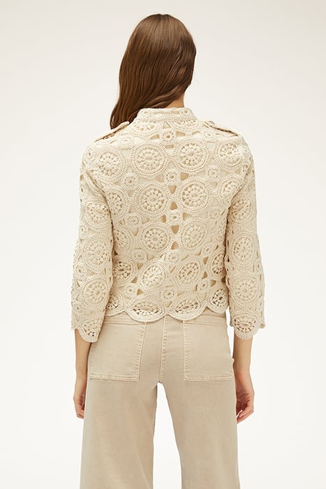 LIGHT CROCHET JACKET WHITE 2
