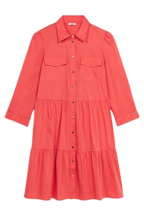 POPLIN SHORT CHEMISIER DRESS RED 3