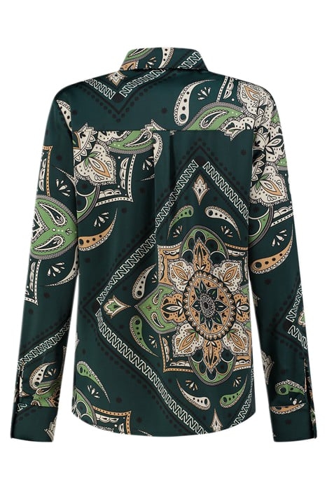 LOREN MANDALA BLOUSE PINE GREEN 2