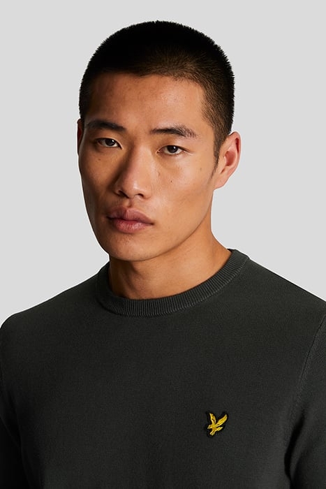 COTTON CREW NECK JUMPER GUNMETAL 5