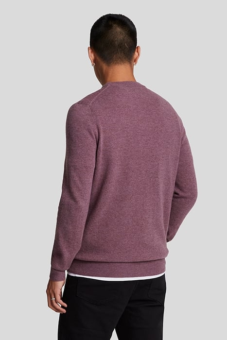 LAMBSWOOL BLEND CREW NECK JUMPER HIGHLAND MAUVE MARL 2