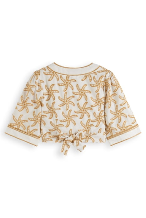 EMBROIDERED LINEN CROP TOP STARFISH EMBROIDERY 2