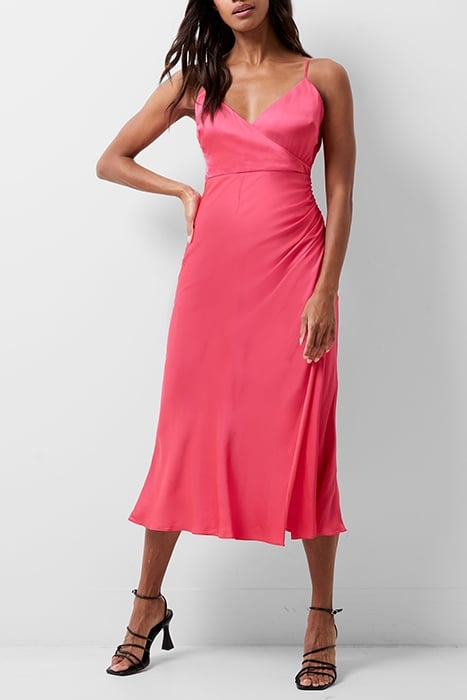 ENNIS SATIN SLIP MIDI DRESS AZALEA 3