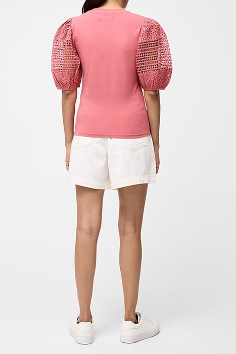 CROCHET LACE PUFF SLEEVE TOP ROSE KISS 2