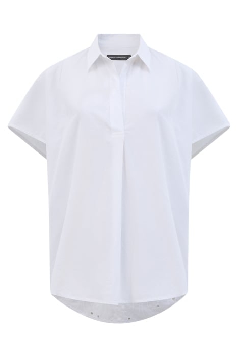 BRODERIE BACK SHORT SLEEVE POPOVER SHIRT LINEN WHITE 4