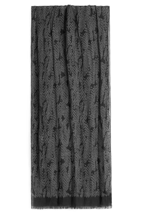 BROKEN ANIMAL PRINT SCARF BLACK 1