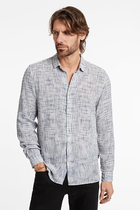 ROSS SLIM FIT LS SPORT SHIRT WHITE MULTI 1