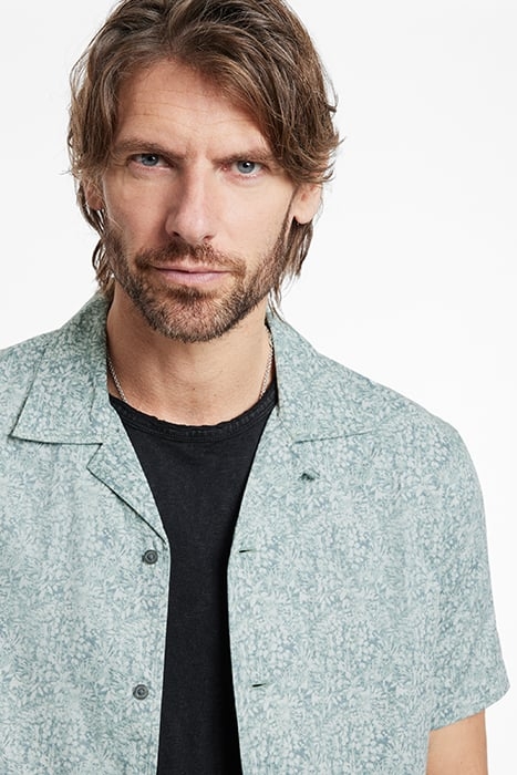 DANNY JUNGLE PRINT SHIRT STEEL BLUE 3