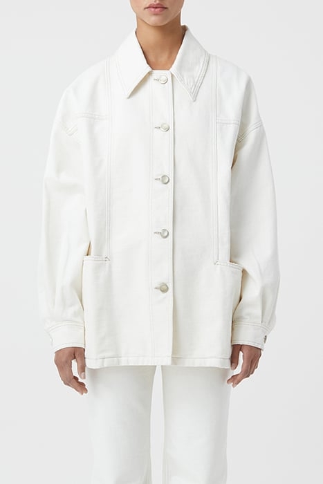 JACKET WITH SEAMING DETAILS JACKETS & COATS CREME 1