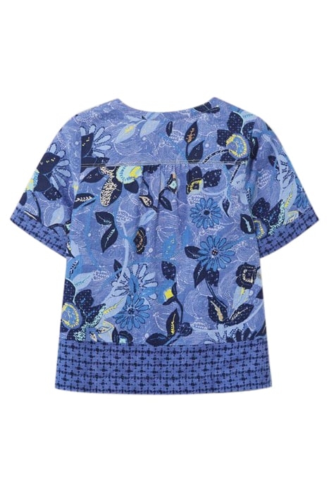 JUNE LINEN TOP BLUE MULTI 3